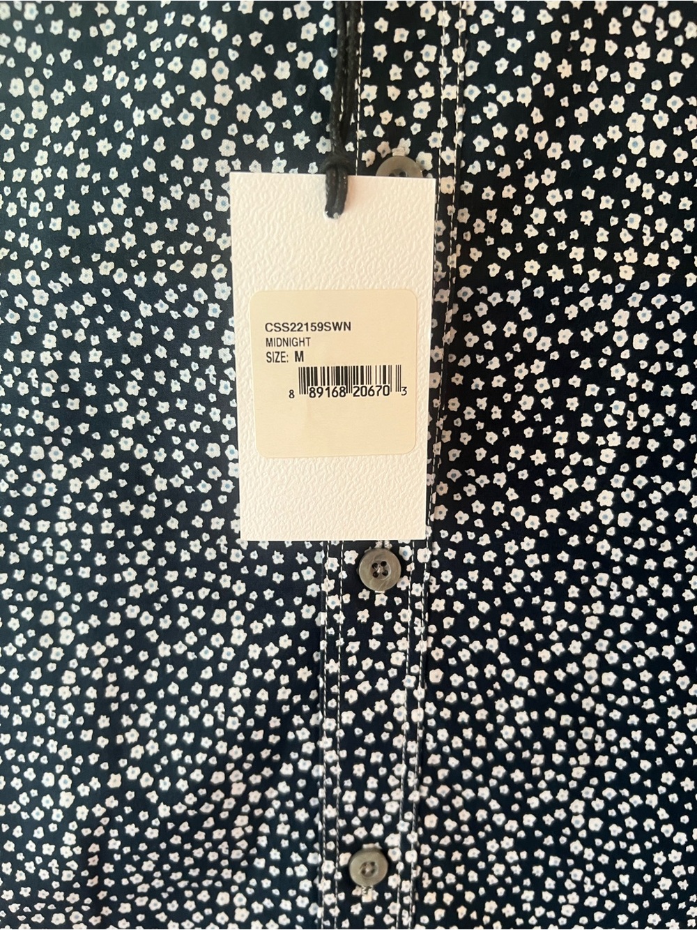 Coastaoro Black Floral-Print Short Sleeve Button-Down Shirt - Picture 2 of 3